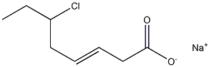 6-Chloro-3-octenoic acid sodium salt Struktur