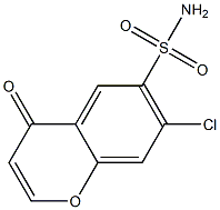 7-Chloro-4-oxo-4H-1-benzopyran-6-sulfonamide Struktur