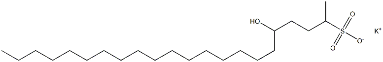 5-Hydroxydocosane-2-sulfonic acid potassium salt Struktur