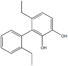 3-(2-Ethylphenyl)-4-ethylbenzene-1,2-diol Struktur