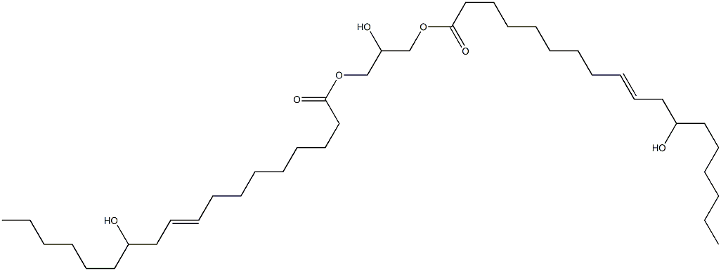 Bis(12-hydroxy-9-octadecenoic acid)2-hydroxytrimethylene ester Struktur