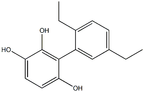 3-(2,5-Diethylphenyl)benzene-1,2,4-triol Struktur