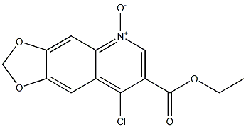 4-Chloro-3-ethoxycarbonyl-6,7-methylenebisoxyquinoline 1-oxide Struktur