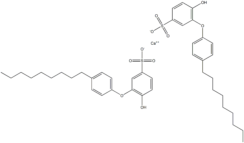 Bis(6-hydroxy-4'-nonyl[oxybisbenzene]-3-sulfonic acid)calcium salt Struktur