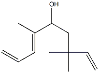 4,7,7-Trimethyl-1,3,8-nonatrien-5-ol Struktur