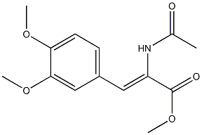 (Z)-2-(Acetylamino)-3-(3,4-dimethoxyphenyl)acrylic acid methyl ester Struktur