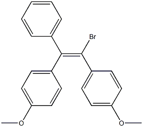 1-Bromo-1,2-bis(4-methoxyphenyl)-2-phenylethene Struktur