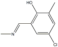 4-Chloro-6-(methyliminomethyl)-2-methylphenol Struktur