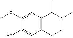 1,2-Dimethyl-7-methoxy-1,2,3,4-tetrahydroisoquinolin-6-ol Struktur