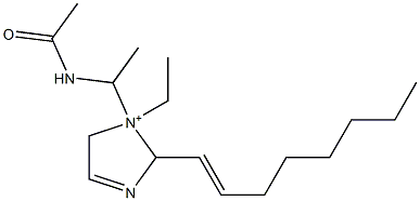 1-[1-(Acetylamino)ethyl]-1-ethyl-2-(1-octenyl)-3-imidazoline-1-ium Struktur