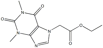 1,3-Dimethyl-7-(ethoxycarbonylmethyl)xanthine Struktur