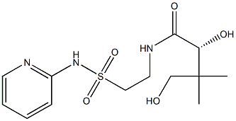 [R,(+)]-2,4-Dihydroxy-3,3-dimethyl-N-[2-(2-pyridylsulfamoyl)ethyl]butyramide Struktur