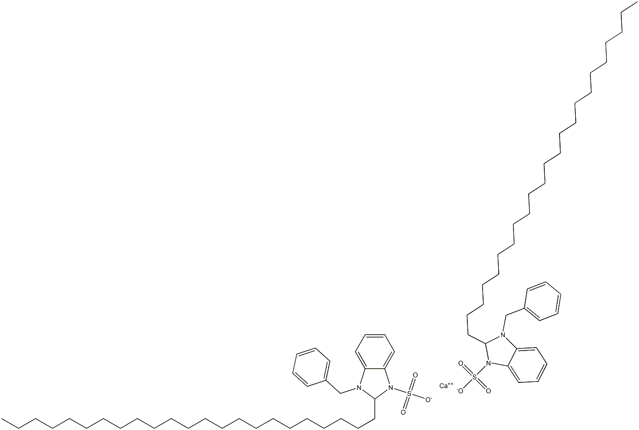 Bis(1-benzyl-2,3-dihydro-2-tricosyl-1H-benzimidazole-3-sulfonic acid)calcium salt Struktur