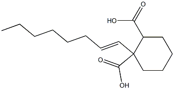 Cyclohexane-1,2-dicarboxylic acid hydrogen 1-(1-octenyl) ester Struktur