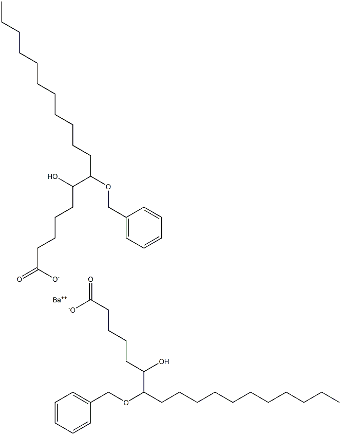 Bis(7-benzyloxy-6-hydroxystearic acid)barium salt Struktur