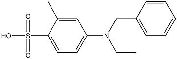 4-(N-Benzyl-N-ethylamino)-2-methylbenzenesulfonic acid Struktur