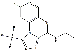 4-Ethylamino-1-trifluoromethyl-8-fluoro[1,2,4]triazolo[4,3-a]quinoxaline Struktur