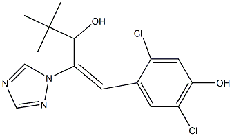 (E)-1-(2,5-Dichloro-4-hydroxyphenyl)-4,4-dimethyl-2-(1H-1,2,4-triazol-1-yl)-1-penten-3-ol Struktur