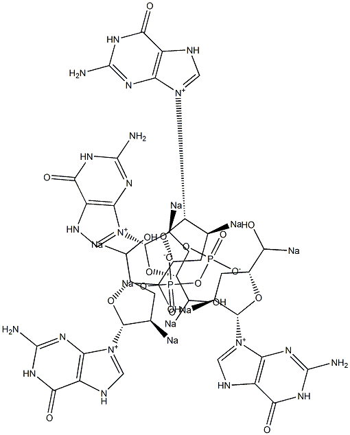 (Diphosphoric acid 2',5'-dideoxyguanosine 2',5'-diyl)disodium salt Struktur