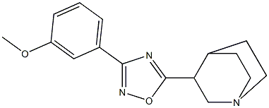 5-(1-Azabicyclo[2.2.2]octan-3-yl)-3-(3-methoxyphenyl)-1,2,4-oxadiazole Struktur