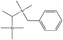 N-(Benzyl)-N,N-dimethyl-1-trimethylsilylethanaminium Struktur