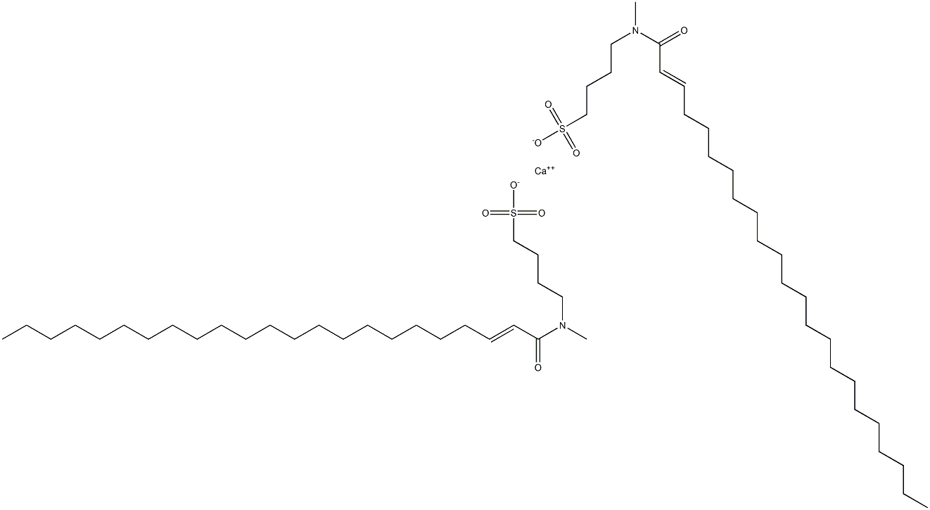 Bis[4-[N-(1-oxo-2-tricosen-1-yl)-N-methylamino]-1-butanesulfonic acid]calcium salt Struktur