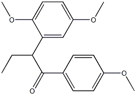 1-(4-Methoxyphenyl)-2-(2,5-dimethoxyphenyl)-1-butanone Struktur