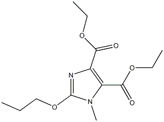 1-Methyl-2-propoxy-1H-imidazole-4,5-dicarboxylic acid diethyl ester Struktur