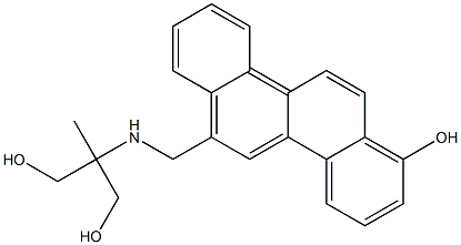 2-[(1-Hydroxychrysen-6-ylmethyl)amino]-2-methyl-1,3-propanediol Struktur