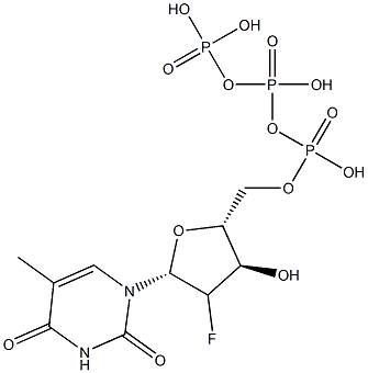 2'-Fluorothymidine 5'-triphosphoric acid Struktur