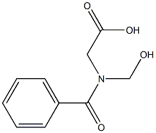 [Benzoyl(hydroxymethyl)amino]acetic acid Struktur