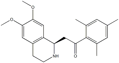 (1R)-6,7-Dimethoxy-1,2,3,4-tetrahydro-1-[(2,4,6-trimethylphenylcarbonyl)methyl]isoquinoline Struktur