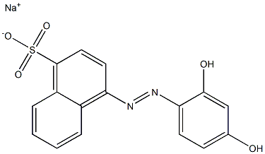 4-(2,4-Dihydroxyphenylazo)-1-naphthalenesulfonic acid sodium salt Struktur