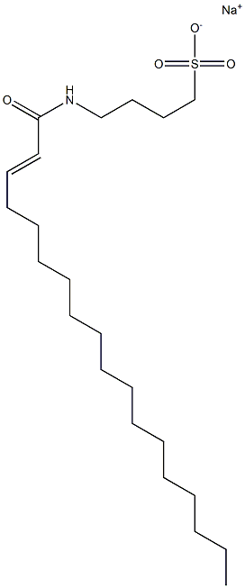 4-(2-Octadecenoylamino)-1-butanesulfonic acid sodium salt Struktur