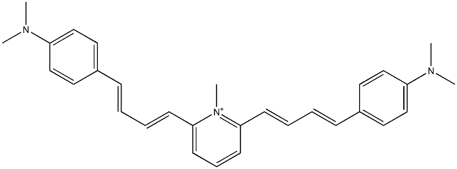 2,6-Bis[4-[4-(dimethylamino)phenyl]-1,3-butadienyl]-1-methylpyridinium Struktur