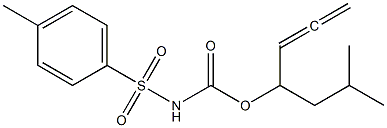 N-Tosylcarbamic acid 3-methyl-1-(1,2-propadienyl)butyl ester Struktur