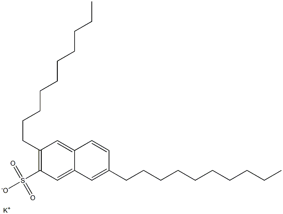 3,7-Didecyl-2-naphthalenesulfonic acid potassium salt Struktur