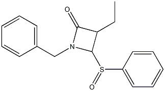 1-Benzyl-3-ethyl-4-(phenylsulfinyl)azetidin-2-one Struktur