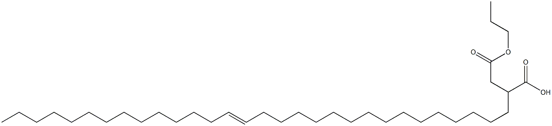 2-(16-Triacontenyl)succinic acid 1-hydrogen 4-propyl ester Struktur