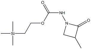 3-Methyl-1-[2-(trimethylsilyl)ethoxycarbonylamino]azetidin-2-one Struktur