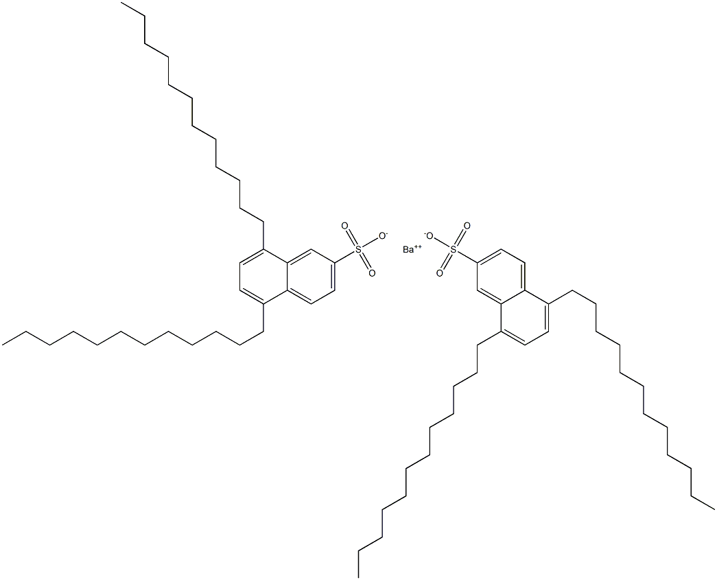 Bis(5,8-didodecyl-2-naphthalenesulfonic acid)barium salt Struktur