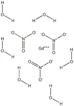 Gadolinium trinitrate hexahydrate Struktur