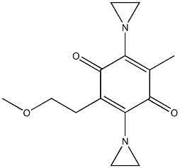 3-Methyl-6-(2-methoxyethyl)-2,5-di(1-aziridinyl)-p-benzoquinone Struktur