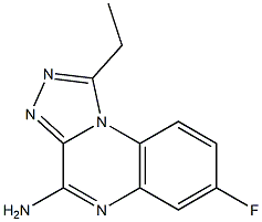 4-Amino-1-ethyl-7-fluoro[1,2,4]triazolo[4,3-a]quinoxaline Struktur