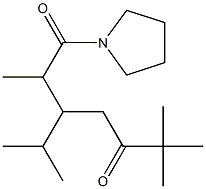 1-(1-Pyrrolidinyl)-3-isopropyl-2,6,6-trimethyl-1,5-heptanedione Struktur