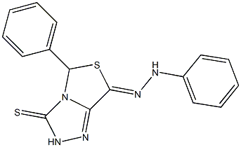 7-(2-Phenylhydrazono)-5-phenyl-7H-thiazolo[4,3-c]-1,2,4-triazole-3(2H)-thione Struktur