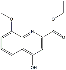 4-Hydroxy-8-methoxy-2-quinolinecarboxylic acid ethyl ester Struktur