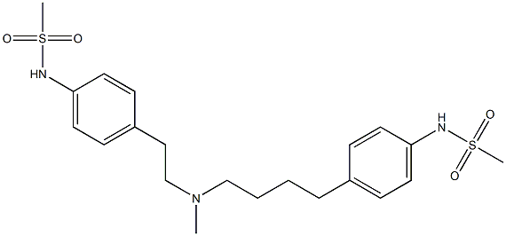 N-[4-[2-[N-Methyl-4-(4-methylsulfonylaminophenyl)butylamino]ethyl]phenyl]methanesulfonamide Struktur