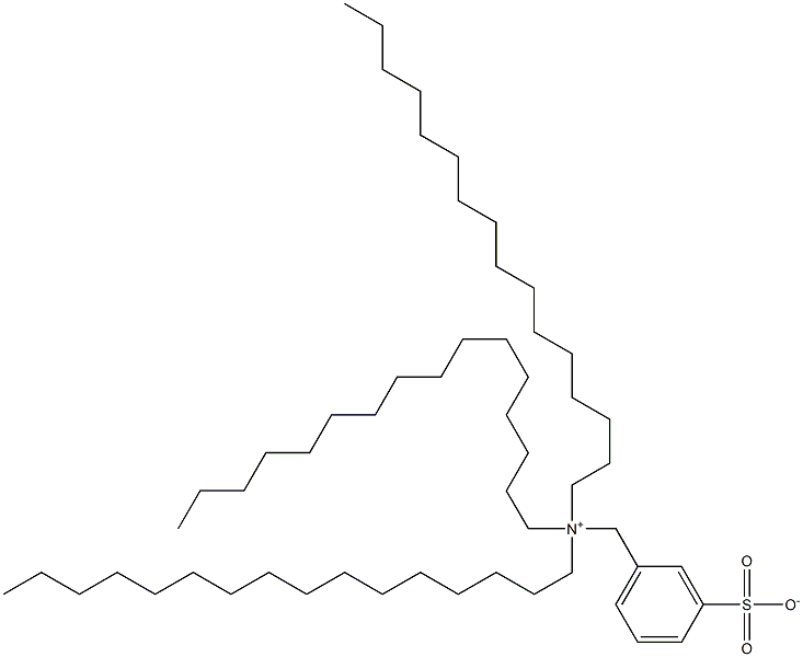 N,N,N-Trishexadecyl-3-sulfonatobenzenemethanaminium Struktur