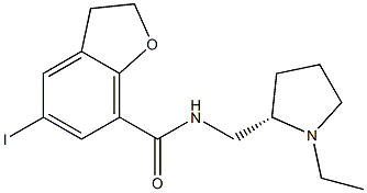 2,3-Dihydro-5-iodo-N-[[(2S)-1-ethyl-2-pyrrolidinyl]methyl]benzofuran-7-carboxamide Struktur